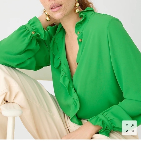 J Crew Drapey cottage top BP573 - Picture 2 of 4